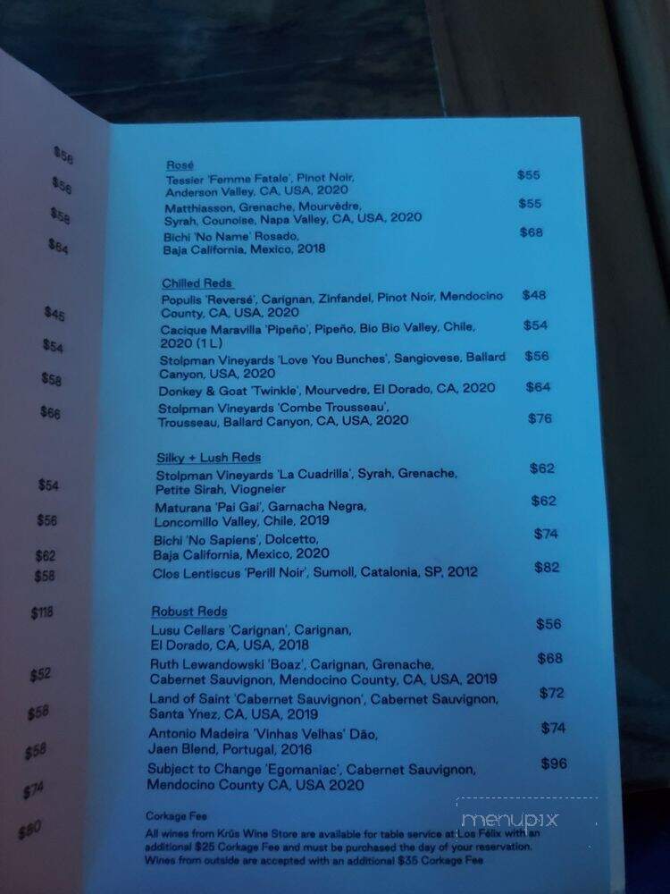Los Felix - Miami, FL menu_pic
