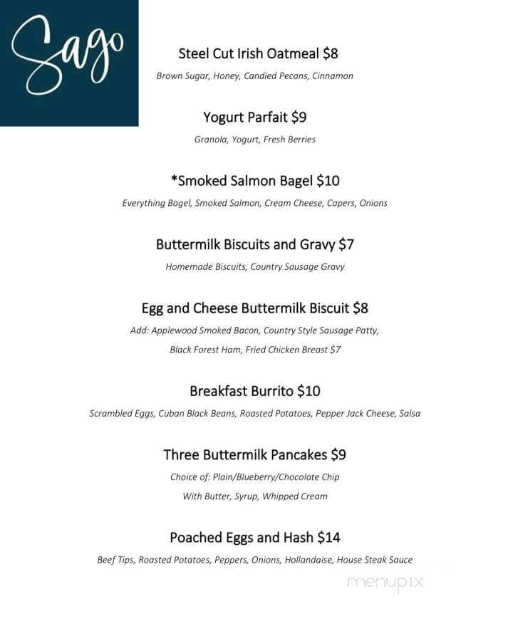 Sago - St. Simons, GA menu_pic