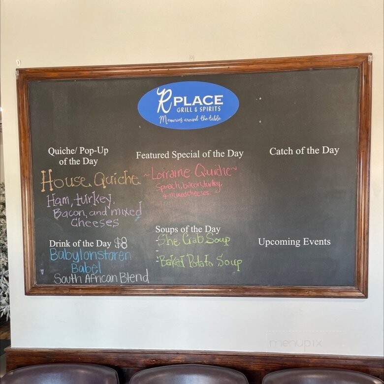 R Place - Greenwood, SC menu_pic