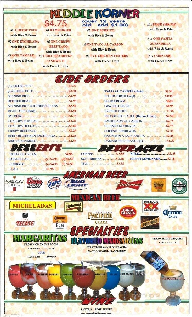 Herrera's Mexican Restaurant - Navasota, TX menu_pic