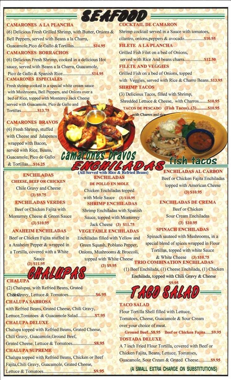 Herrera's Mexican Restaurant - Navasota, TX menu_pic