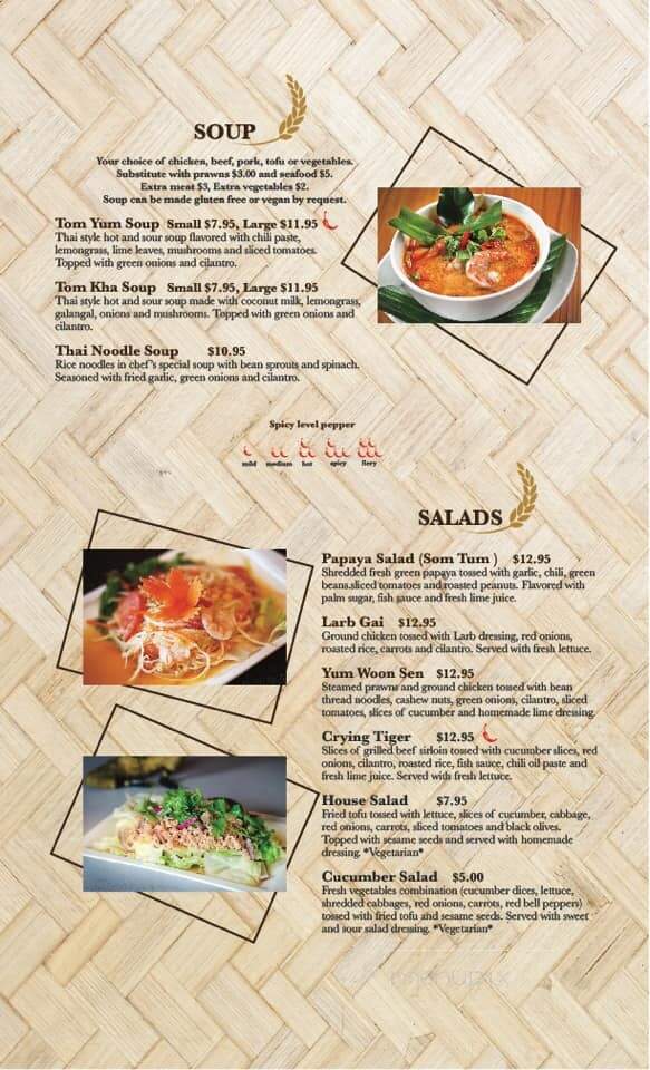 Thai and Taps - Snohomish, WA menu_pic