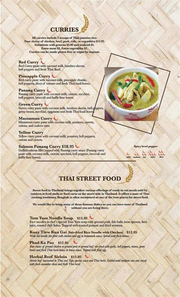 Thai and Taps - Snohomish, WA menu_pic