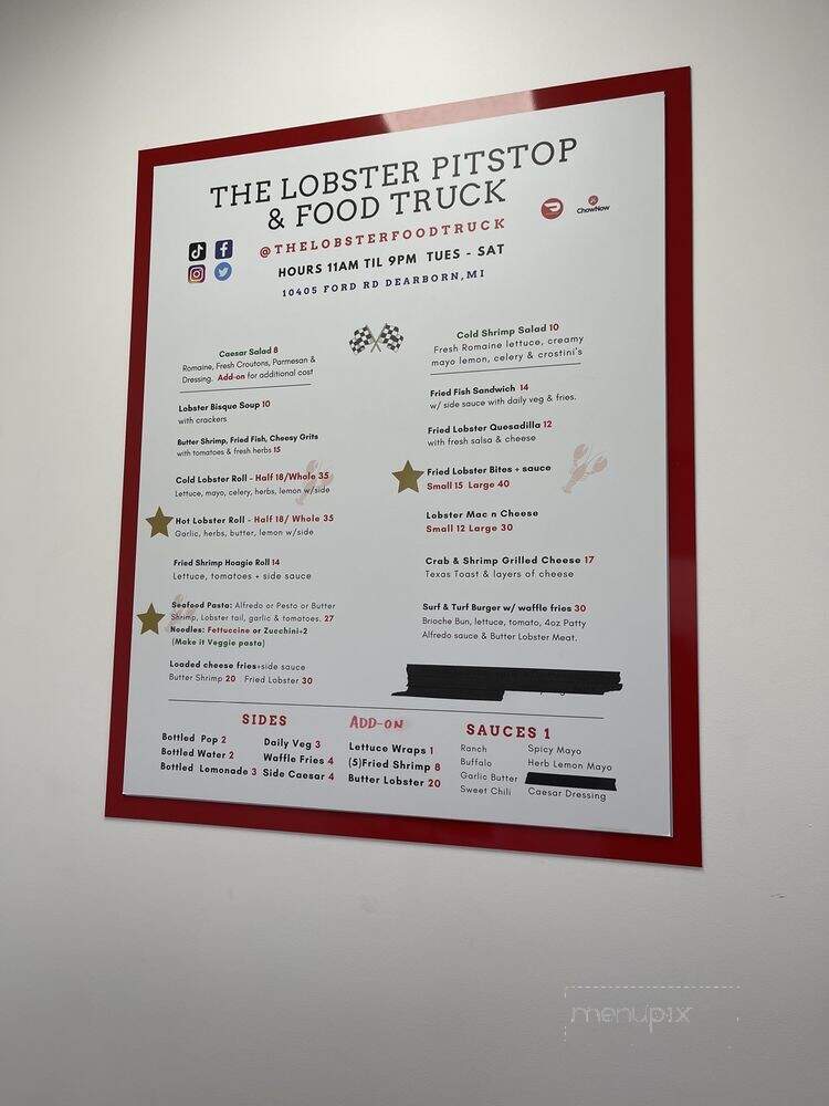 The Lobster Pitstop - Dearborn, MI menu_pic