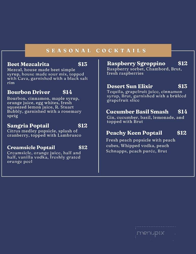 Sip Champagne & Dessert Bar - Eugene, OR menu_pic