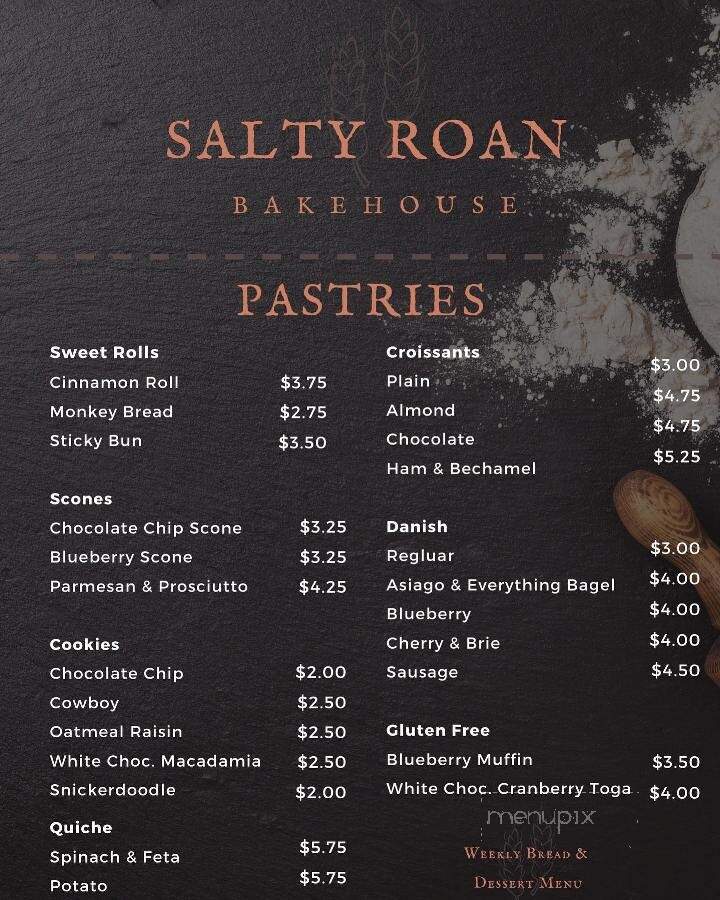 Salty Roan Bakehouse - Abilene, TX menu_pic