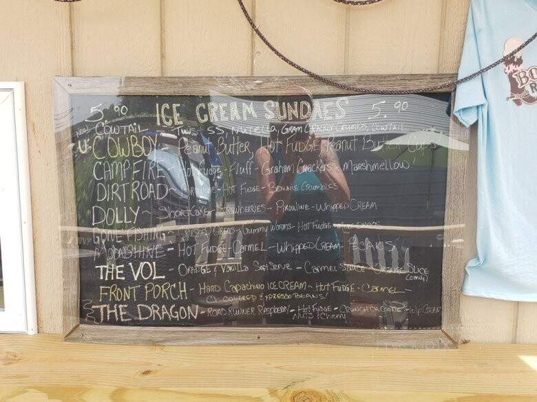 Bootlegger's Roadside Ice Cream - Vonore, TN menu_pic