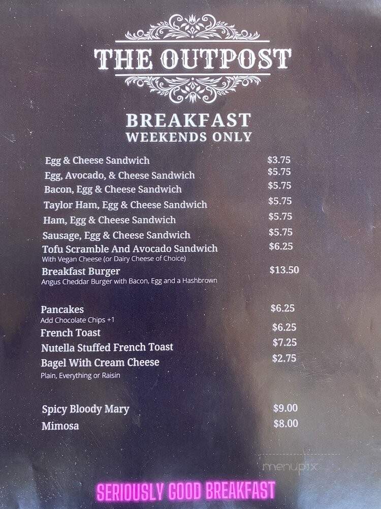 The Outpost - Pond Eddy, NY menu_pic