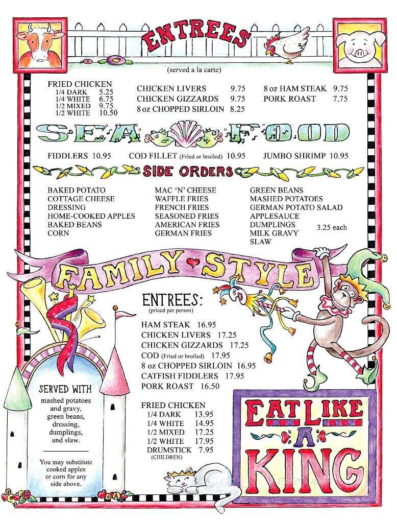 Silver Bell Restaurant - Evansville, IN menu_pic
