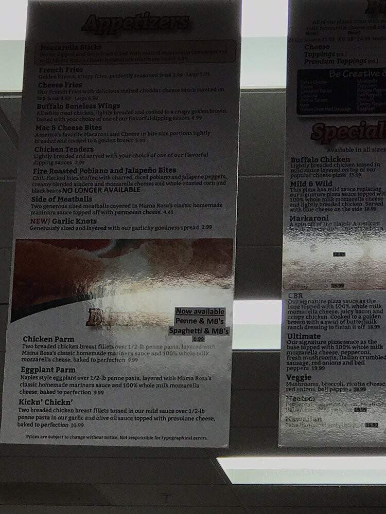 Uncle Rico's Pizza - Niskayuna, NY menu_pic