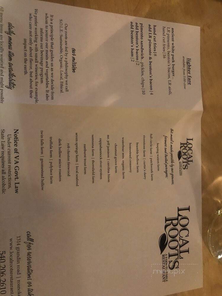 Local Roots Restaurant - Roanoke, VA