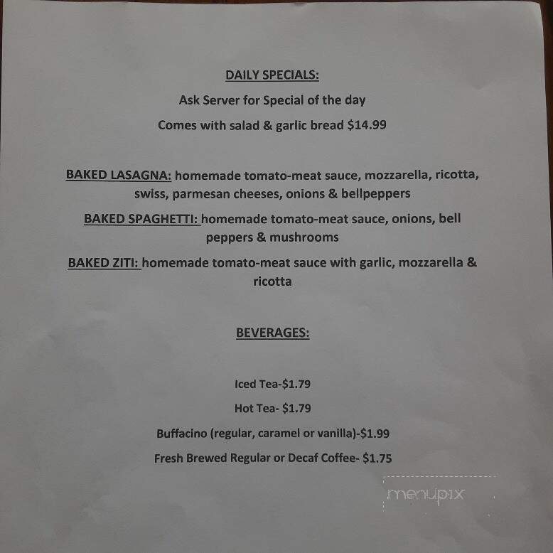 Buffalo Mercantile Company and Cafe - Lenoir, NC menu_pic