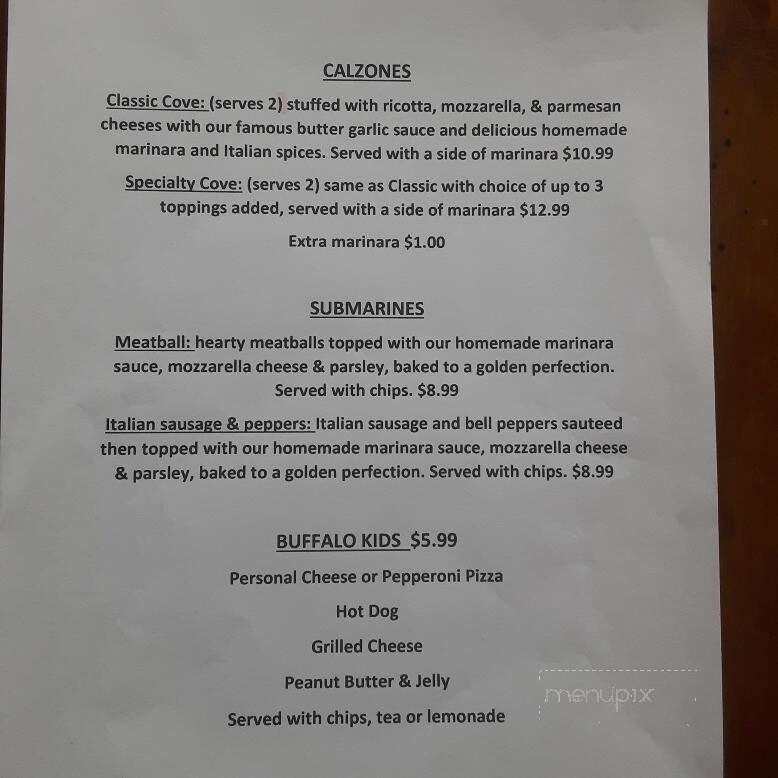 Buffalo Mercantile Company and Cafe - Lenoir, NC menu_pic