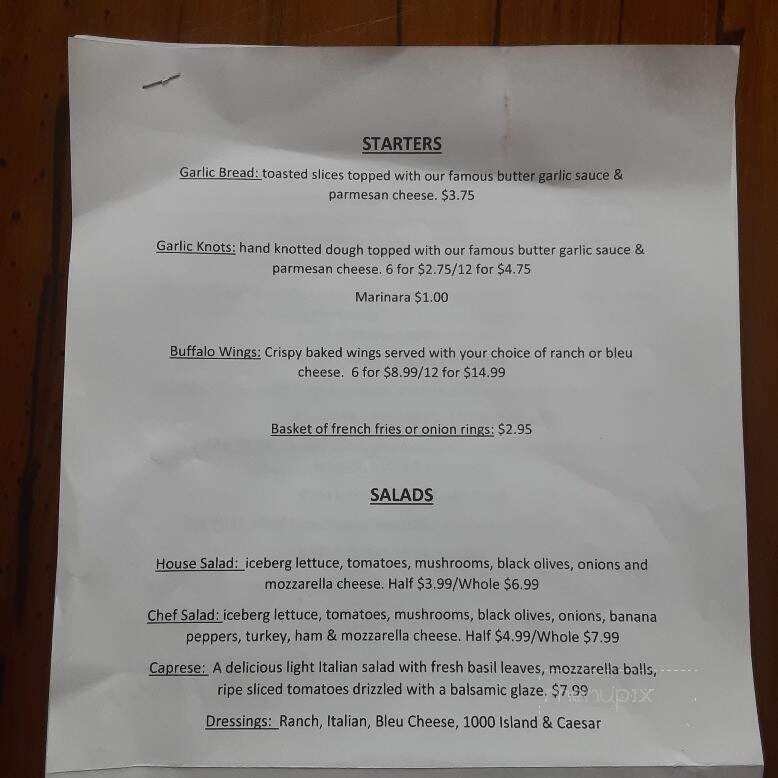 Buffalo Mercantile Company and Cafe - Lenoir, NC menu_pic