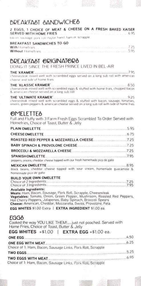 Doo Wop Coffee Shop & Ice Cream Parlor - Wildwood Crest, NJ menu_pic
