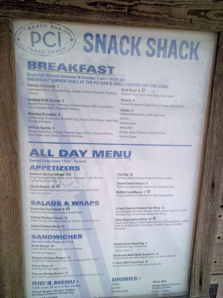 PCI Bar & Grill - St Pete Beach, FL menu_pic