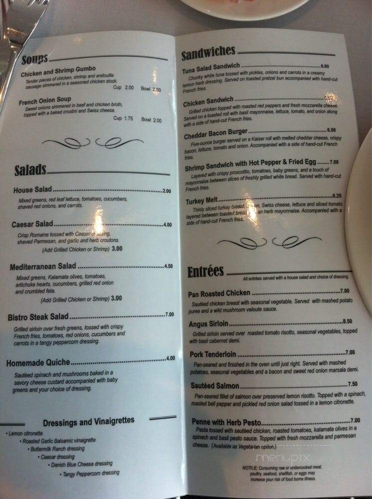 The Bistro at MCCTC - Canfield, OH menu_pic