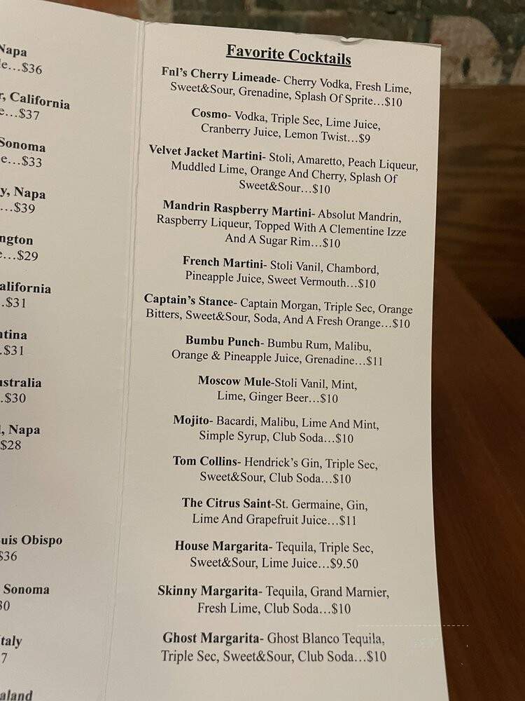 Frank & Lola's Neighborhood Restaurant & Bar - Bartlesville, OK menu_pic