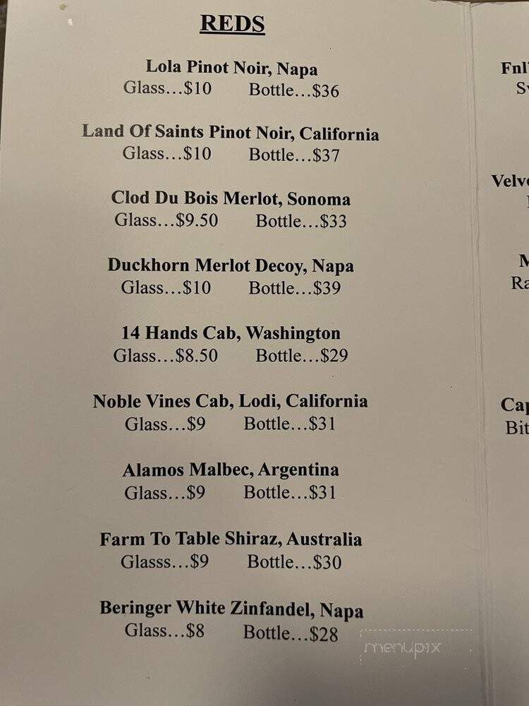 Frank & Lola's Neighborhood Restaurant & Bar - Bartlesville, OK menu_pic