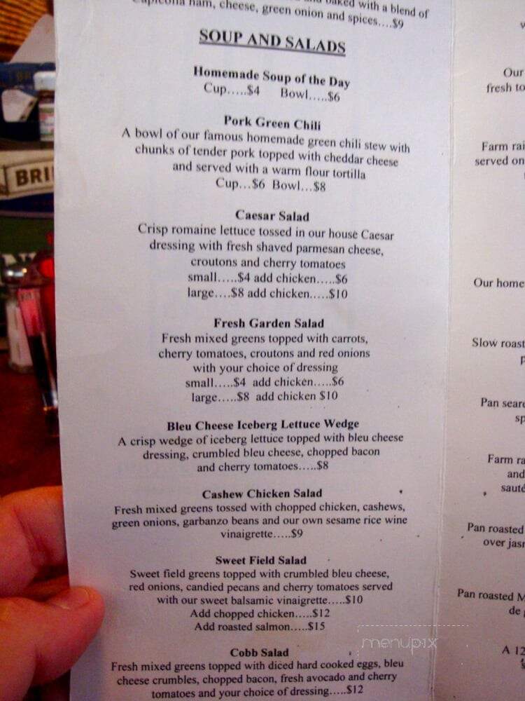 Frank & Lola's Neighborhood Restaurant & Bar - Bartlesville, OK menu_pic