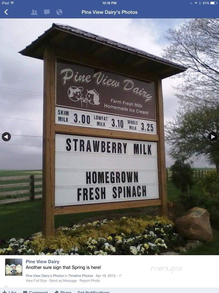 Pine View Dairy - Lancaster, PA menu_pic