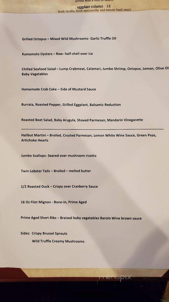Lenny's Seafood and Steakhouse - Larchmont, NY menu_pic