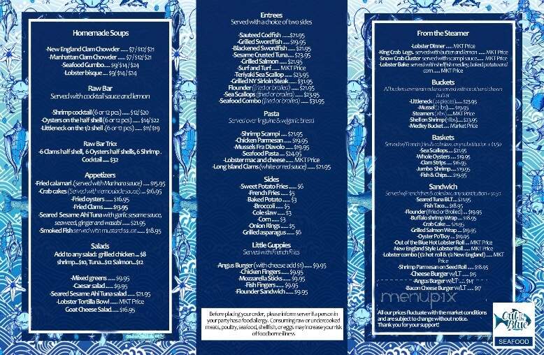 Out of the Blue Seafood - Hampton Bays, NY menu_pic