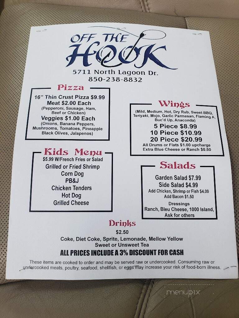 Off The Hook - Panama City Beach, FL menu_pic