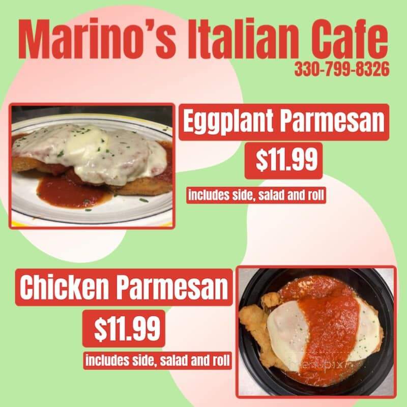 Marino's Italian Cafe - Youngstown, OH menu_pic