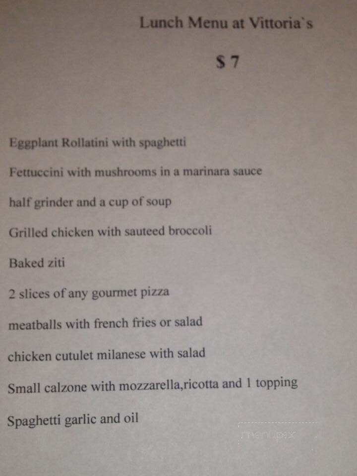 Vittoria's New York Pizza - Westerly, RI menu_pic