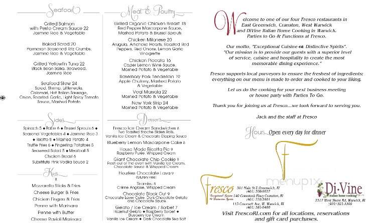 Divine Italian Home Cooking - Warwick, RI menu_pic