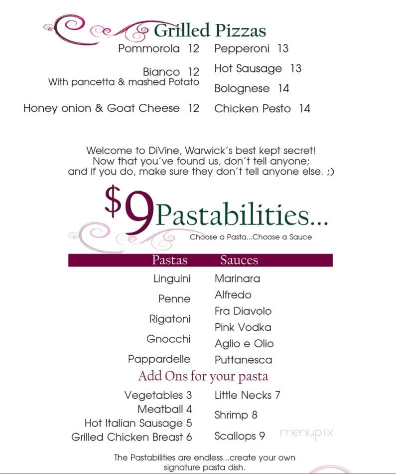 Divine Italian Home Cooking - Warwick, RI menu_pic