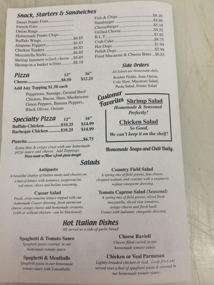 Palmisano's Italian Deli - Baldwin, MD menu_pic