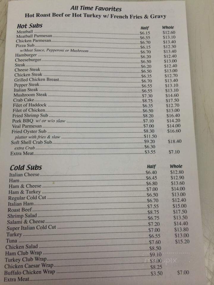 Palmisano's Italian Deli - Baldwin, MD menu_pic