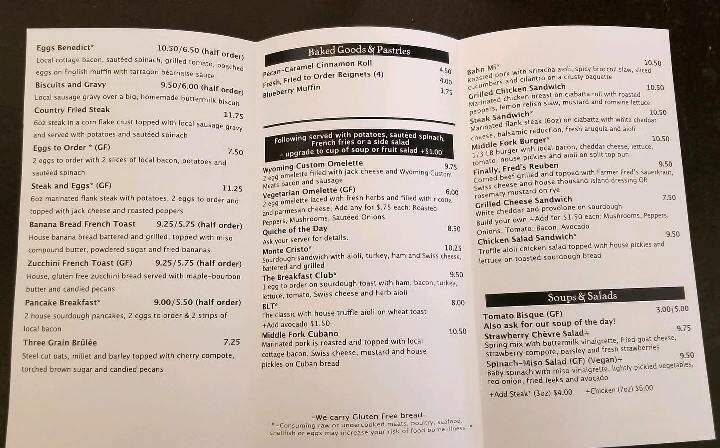The Middle Fork - Lander, WY menu_pic