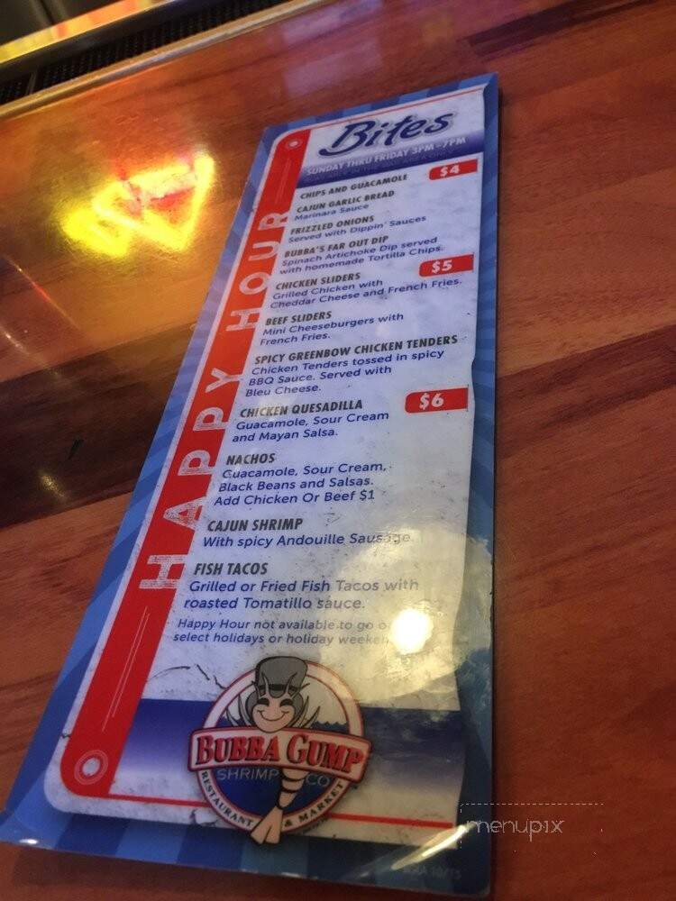 Bubba Gump Shrimp Co - Laughlin, NV menu_pic