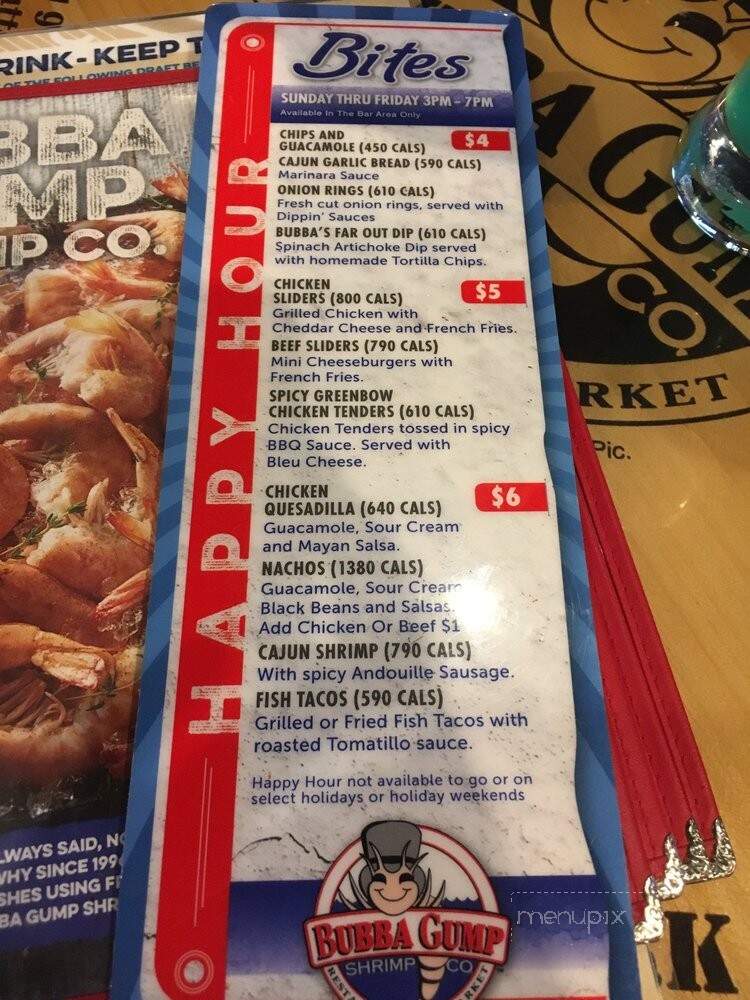 Bubba Gump Shrimp Co - Laughlin, NV menu_pic
