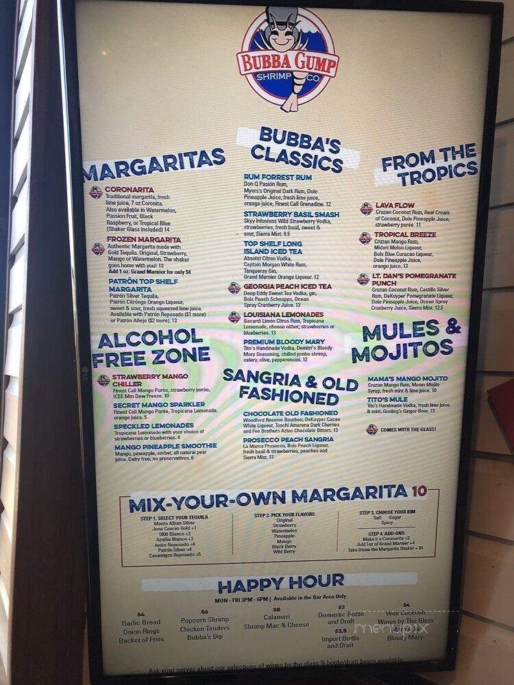 Bubba Gump Shrimp Co - Laughlin, NV menu_pic