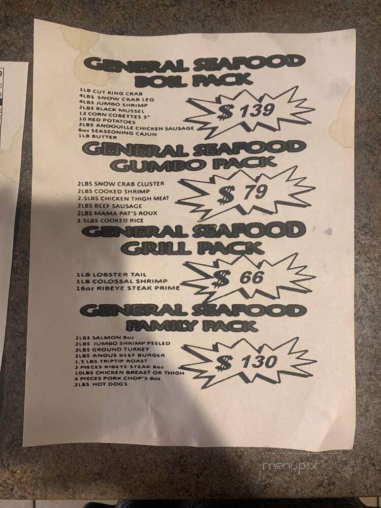 General Seafood - Gardena, CA menu_pic