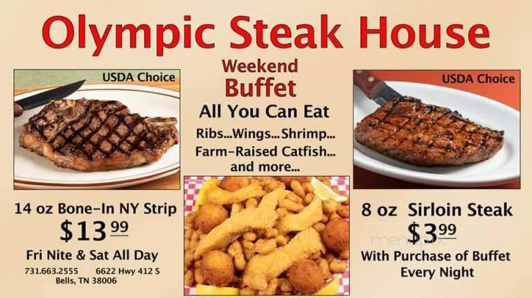 Olympic Steak House - Ripley, TN menu_pic