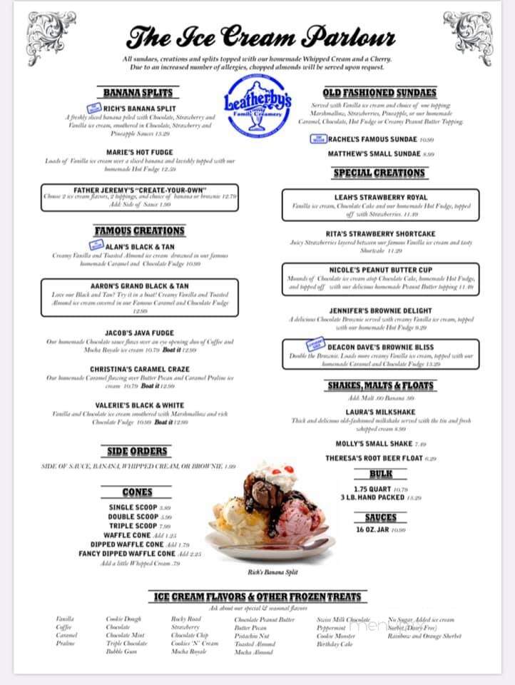 Leatherby's Family Creamery - Lincoln, CA menu_pic