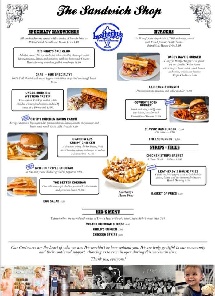 Leatherby's Family Creamery - Lincoln, CA menu_pic