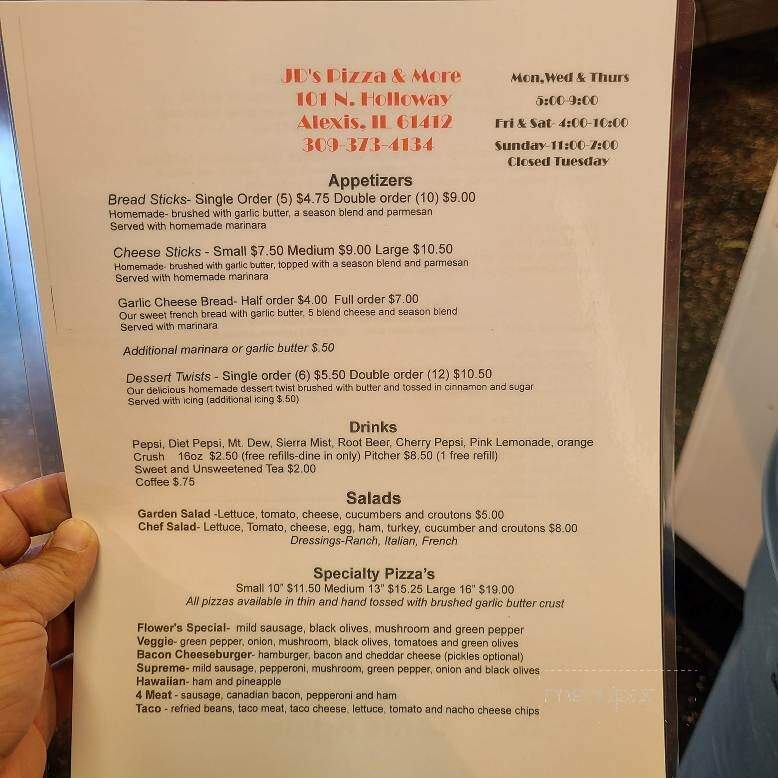Half Court Pizza at Alexis Fieldhouse - Alexis, IL menu_pic
