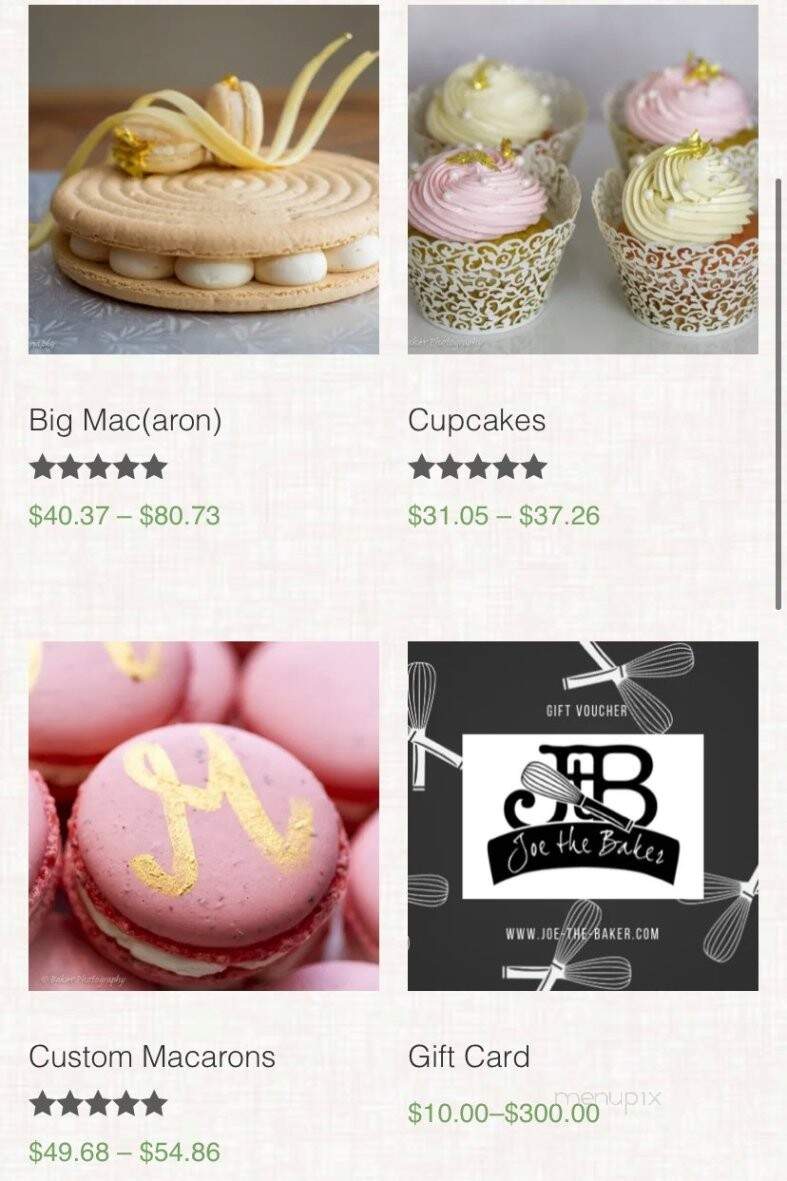 Joe the Baker - Coppell, TX menu_pic
