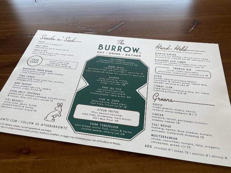 The Burrow TC - Traverse City, MI menu_pic