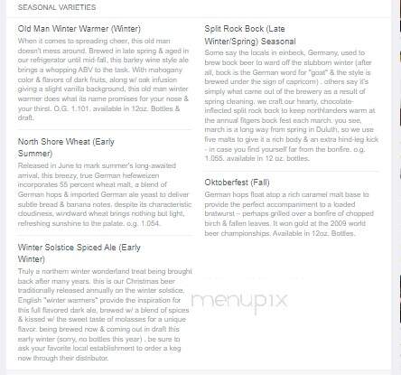 Lake Superior Brewing - Duluth, MN menu_pic