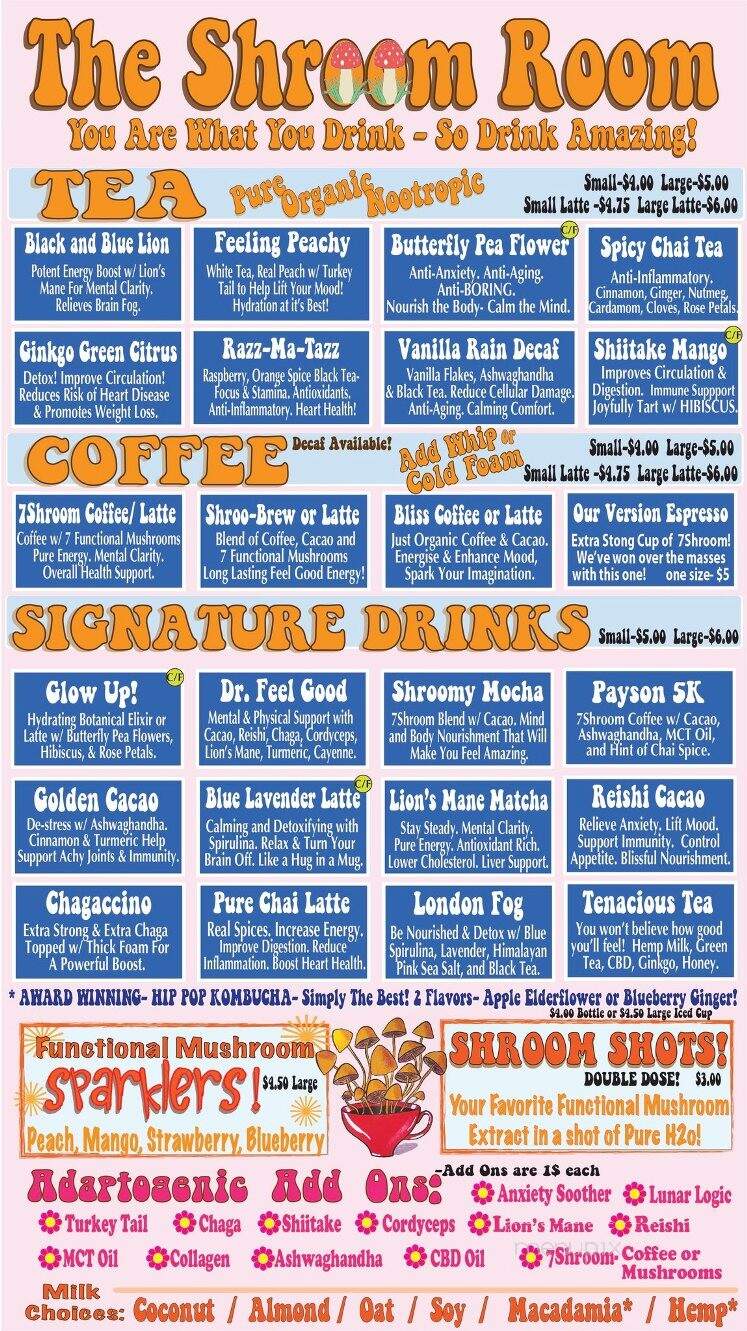 The Shroom Room - Payson, AZ menu_pic
