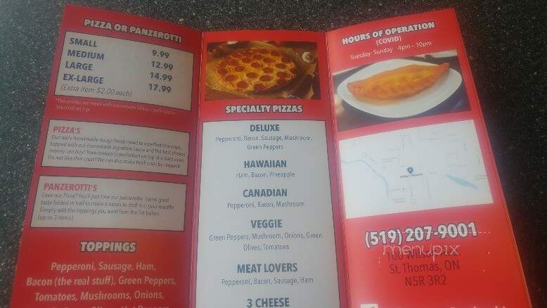 Mikey's Pizzeria - St. Thomas, ON menu_pic