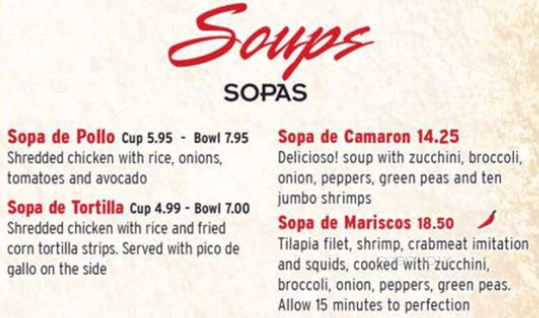 Los Mariachis Restaurante - Lancaster, SC menu_pic