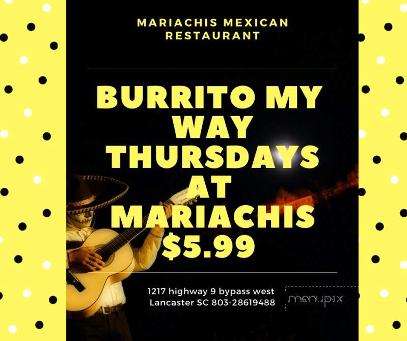 Los Mariachis Restaurante - Lancaster, SC menu_pic